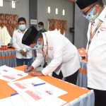 Cabup dan Wabup Setuju Spesimen Desain Surat Suara di Soppeng