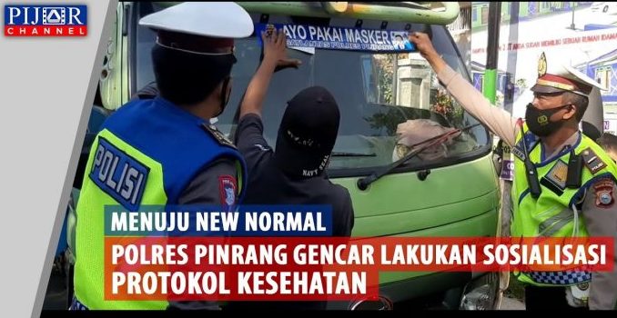 Video : Polres Pinrang Gencar Lakukan Sosialisasi Protokol Kesehatan