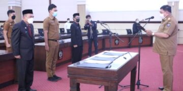 Sekprov Sulsel Lantik 46 Pejabat Eselon III dan IV