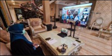 Erna Rasyid Taufan Hadiri Virtual Meeting TP-PKK se-Sulsel