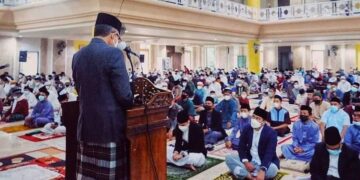 Salat Id di Masjid Agung, Wali Kota Parepare Ingatkan Jamaah Patuhi Prokes