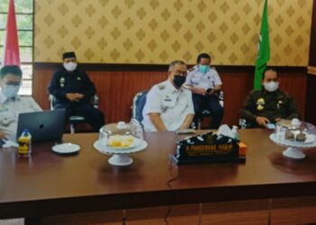 Wawali Parepare Rakor Virtual Bersama Plt Gubernur, Bahas Sinergitas Tangani Covid-19