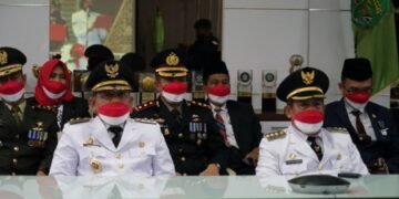 Bupati, Wabup dan Forkopimda Sidrap Ikuti Detik-Detik Proklamasi Nasional