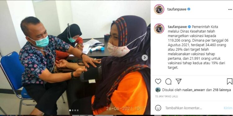 Wali Kota Parepare Ajak Warga Datangi Faskes Untuk Divaksin