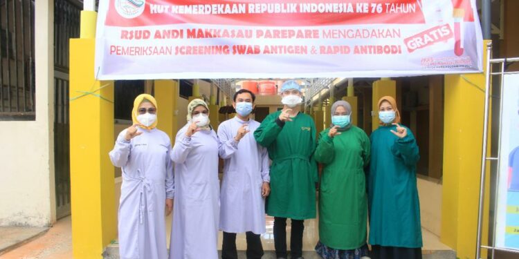 Layani Screening dan Swab Gratis, Cara RSUD Andi Makkasau Semarakkan HUT RI Ke-76