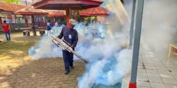 Antisipasi DBD, Seluruh Area Lapas Makassar di Fogging
