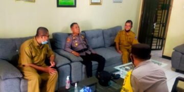 Kapolsek Matirobulu Pantau PTM di SMK Negeri 7 Pinrang