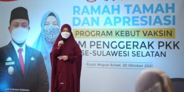 Kekuatan Ibu-ibu Menggerakkan Warga, Capaian Vaksinasi  PKK Sulsel Tembus 56 Ribu Setiap Hari