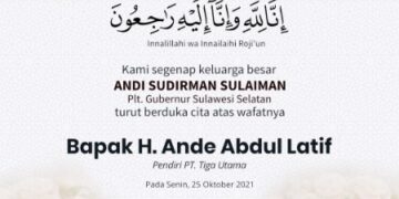 Pendiri Tiga Utama Berpulang, Plt Gubernur Sulsel Sampaikan Belasungkawa