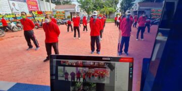 Kemenkumham Sulsel Ikuti Senam Virtual, Sekjen Kemenkumham Juga Sampaikan Pesan Ini