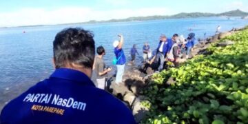 Meriahkan HUT ke-10, NasDem Parepare Bersihkan Pantai, Ini Sampah Paling Banyak Ditemukan