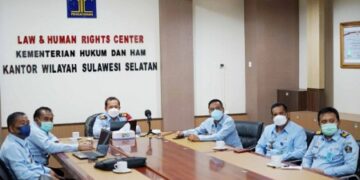 Kakanwil Kemenkumham Sulsel Ikuti Pertemuan Virtual, Berikut Arahan Sekjen Komjen Pol. Andap