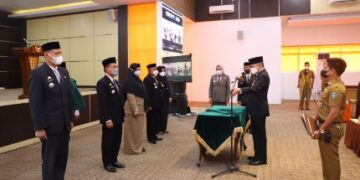 Lantik 5 Kadis, Taufan Pawe: Tingkatkan Integritas
