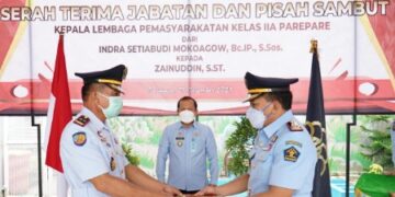 Kalapas Parepare Resmi Berganti, Kakanwil Kemenkumham Sulsel Pimpin Sertijab