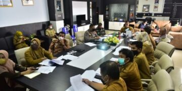 Pemkab Sidrap Rakor Rancangan Perubahan Perbup Penerapan Disiplin dan Gakum  Prokes