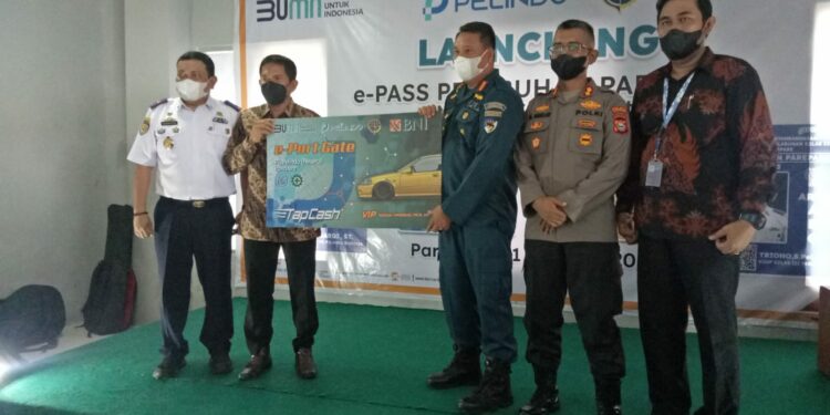 Pelindo Parepare saat Launching e-Pass di lantai 2 terminal penumpang Pelabuhan Nusantara, Selasa (11/1/2022). --Foto : Mulyadi/Pijar)