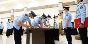 Kakanwil Kemenkumham Sulsel Lantik 24 Pejabat, Termasuk Kasubag Humas