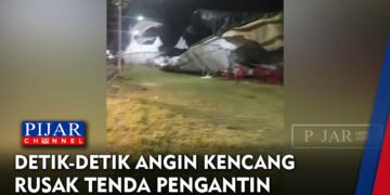 Detik-detik Angin Kencang Rusak Tenda Pengantin, Gudang Bulog Juga Ambruk