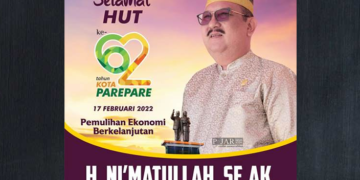 Ucapan HUT Kota Parepare ke-62 dari Wakil Ketua DPRD Provinsi Sulsel Ni’ Matullah