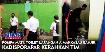 Pompa Mati, Toilet Lapangan Andi Makkasau Banjir, Kadisporapar Kerahkan Tim