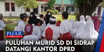 Puluhan Murid SD di Sidrap Datangi Kantor DPRD