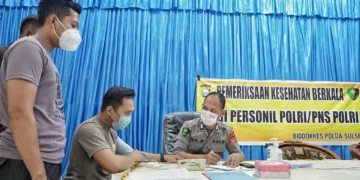 Personel Polres Parepare Lakukan Pemeriksaan Kesehatan Berkala