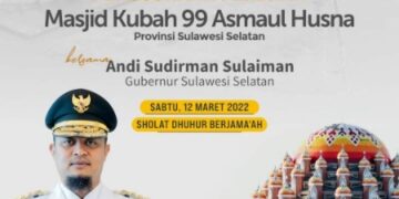 Hari Ini Gubernur Sulsel Dijadwalkan Salat Dhuhur di Masjid Kubah 99