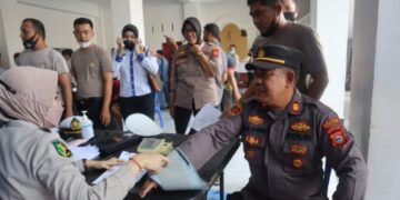 Personel Polres Sidrap Ikuti Rikkes Berkala