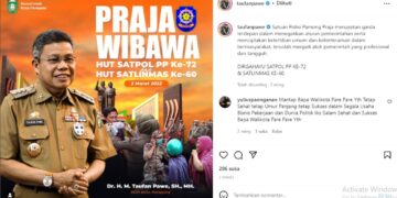 Wali Kota Parepare Ucapkan Selamat HUT Satpol-PP ke-72