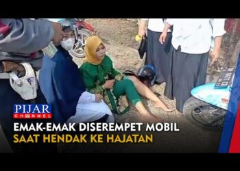 Emak-emak Diserempet Mobil Saat Hendak ke Hajatan
