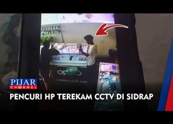 Pencuri HP Terekam CCTV di Sidrap