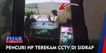 Pencuri HP Terekam CCTV di Sidrap