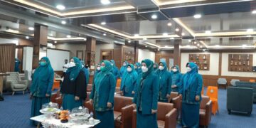 Ketua TP PKK Kota Parepare Hadir Via Online Pelantikan Naomi Octarina sebaga Ketua TP PKK Provins Sulsel