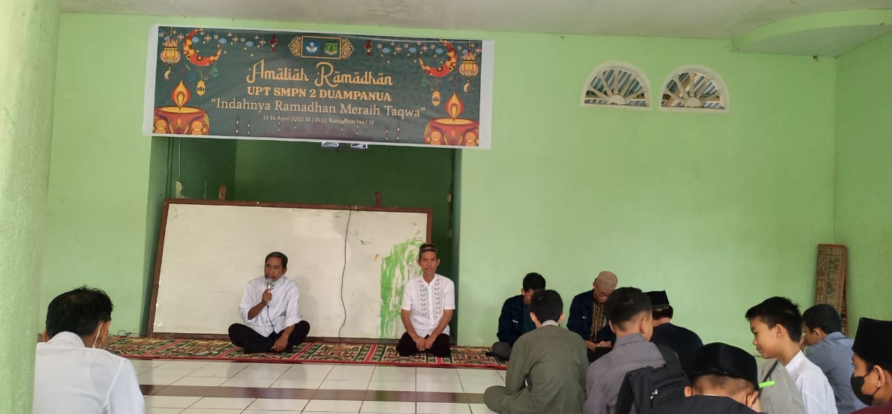 UPT SMPN 2 Duampanua Pinrang Gelar Amaliah Ramadan, Perdalam Rukun Iman dan Islam Serta Permantap Tata Cara Salat dan Tahara