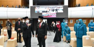 Mendagri dan Gubernur Saksikan Pelantikan Naoemi Octarina Sebagai Ketua TP PKK Sulsel