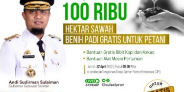 Gubernur Sulsel Bakal Bagikan Benih Unggul Gratis untuk 100 Ribu Hektar Sawah Petani