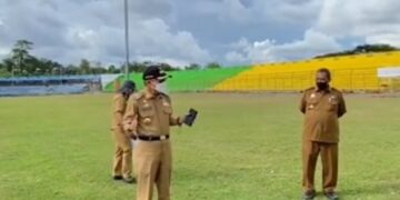 Tinjau Stadion Gelora BJ Habibie, TP: Mohon Doa Semoga Dilancarkan