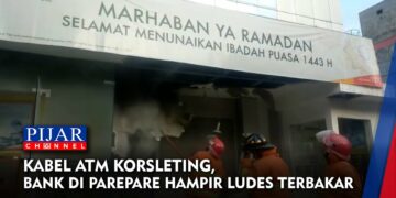 Diduga Korsleting, Bank di Parepare Nyaris Kebakaran
