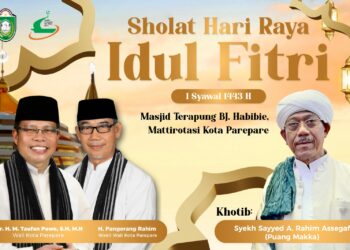 Salat Idulfitri Dipusatkan di Masjid Terapung BJ Habibie, Pemkot Parepare Hadirkan Habib Puang Makka Jadi Khatib