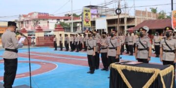 Sertijab Dua Kapolsek, Kabag Ren dan Kasat Intelkam Polres Sidrap