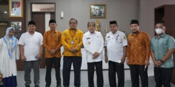 Laporkan Agenda, Pengurus AGPAII dan Pergunu Sidrap Temui Bupati