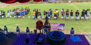 Rangkaian Acara Adat, 24 Tim Ikuti Turnamen Sepak Bola Matajang Cup VI 2022