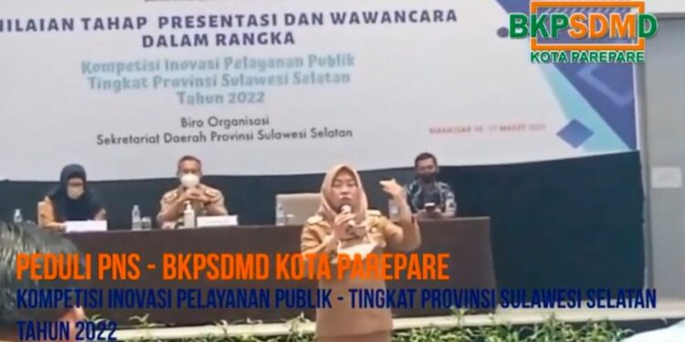 Inovasi Pedulu PNS Milik BKPSDMD Parepare Tembus Top 30 Inovasi Pelayanan Publik