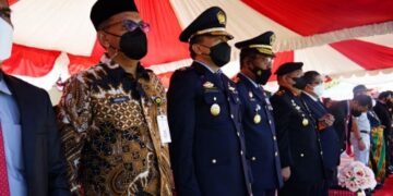 Wujud Sinergitas, Liberti Sitinjak Hadiri Upacara Hari Bhayangkara ke-76 di Polda Sulsel