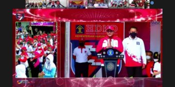 Kadiv Administrasi Kemenkumham Sulsel Ikuti Upacara Pembukaan HDKD ke – 77