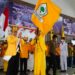 Suasana pelantikan pengurus DPD II Golkar Tana Toraja, di Gedung Tammuan Malik' Makale, Sabtu (16/7/2022)