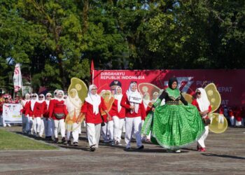 Defile PKK Kabupaten/Kota Ikuti Anti Mager Meriah, Tampilkan Ciri Khas Daerah