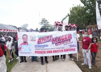 Bupati dan Pelajar Toraja Utara, Apresiasi Gerakan Anti Mager Inisiasi Gubernur Andi Sudirman