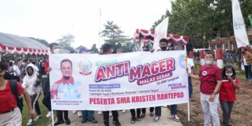Bupati dan Pelajar Toraja Utara, Apresiasi Gerakan Anti Mager Inisiasi Gubernur Andi Sudirman