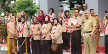 Bupati Pinrang Lepas Pramuka Kwarcab Pinrang Ikuti Jamnas XI di Cibubur